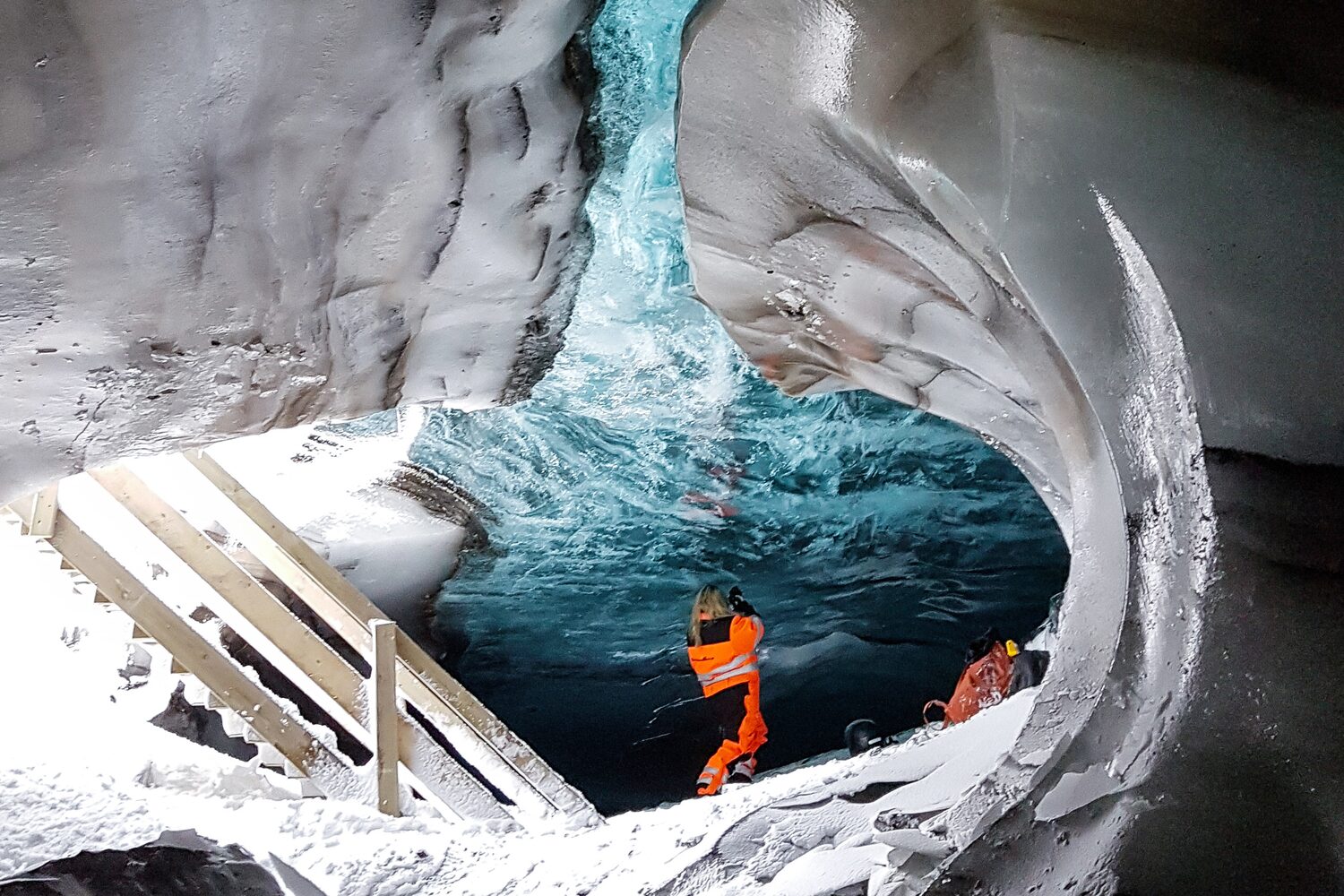 Woman Blue Ice Photo