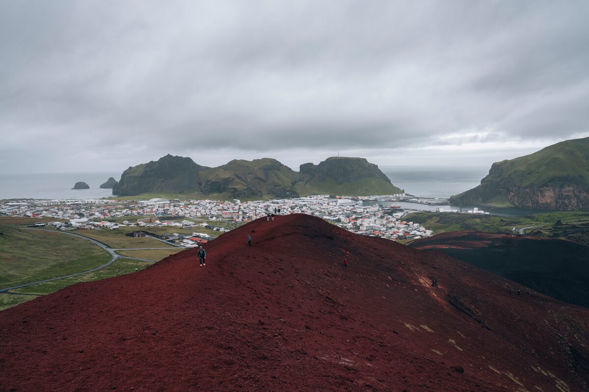 Panoramic view of Vestmannaeyjar islands