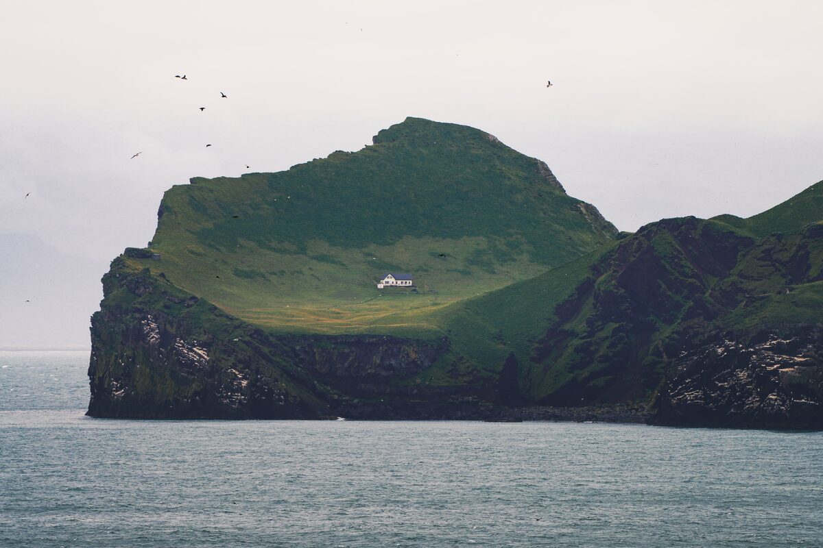 Little house on Vestmannaeyjar islands