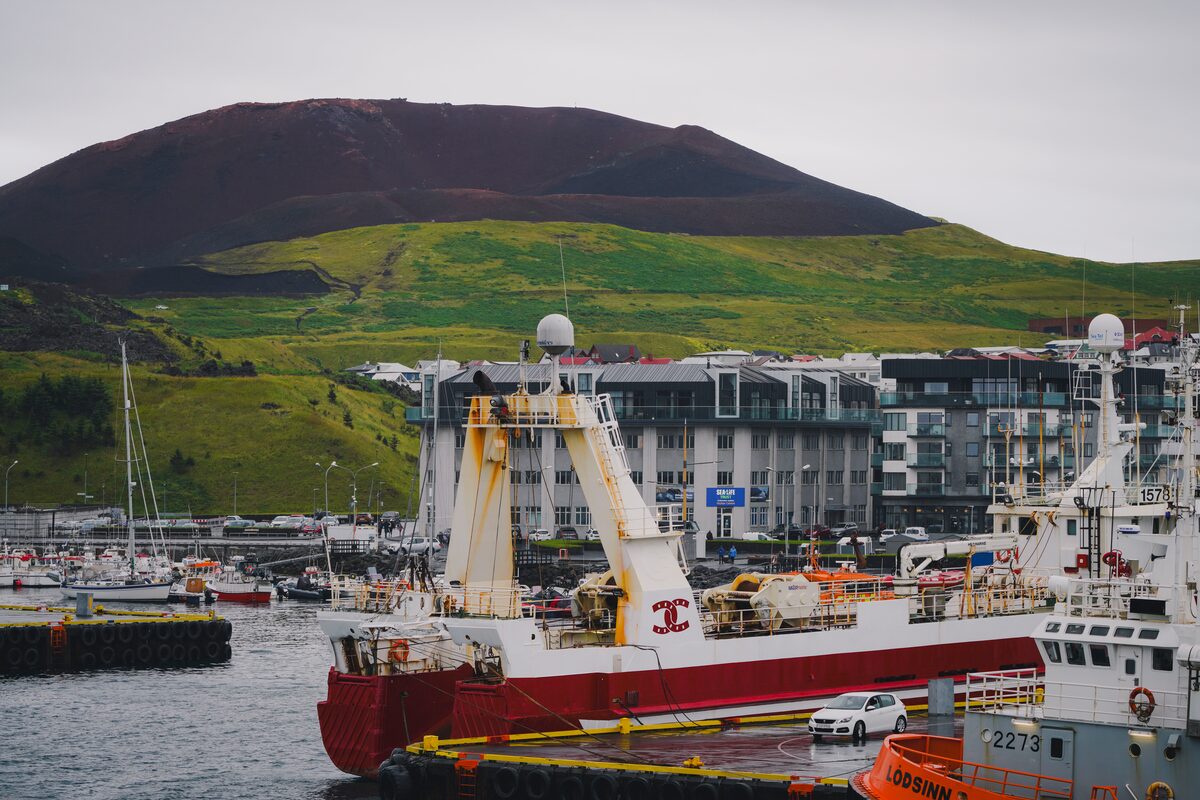 Harbor in Vestmannaeyjar islands