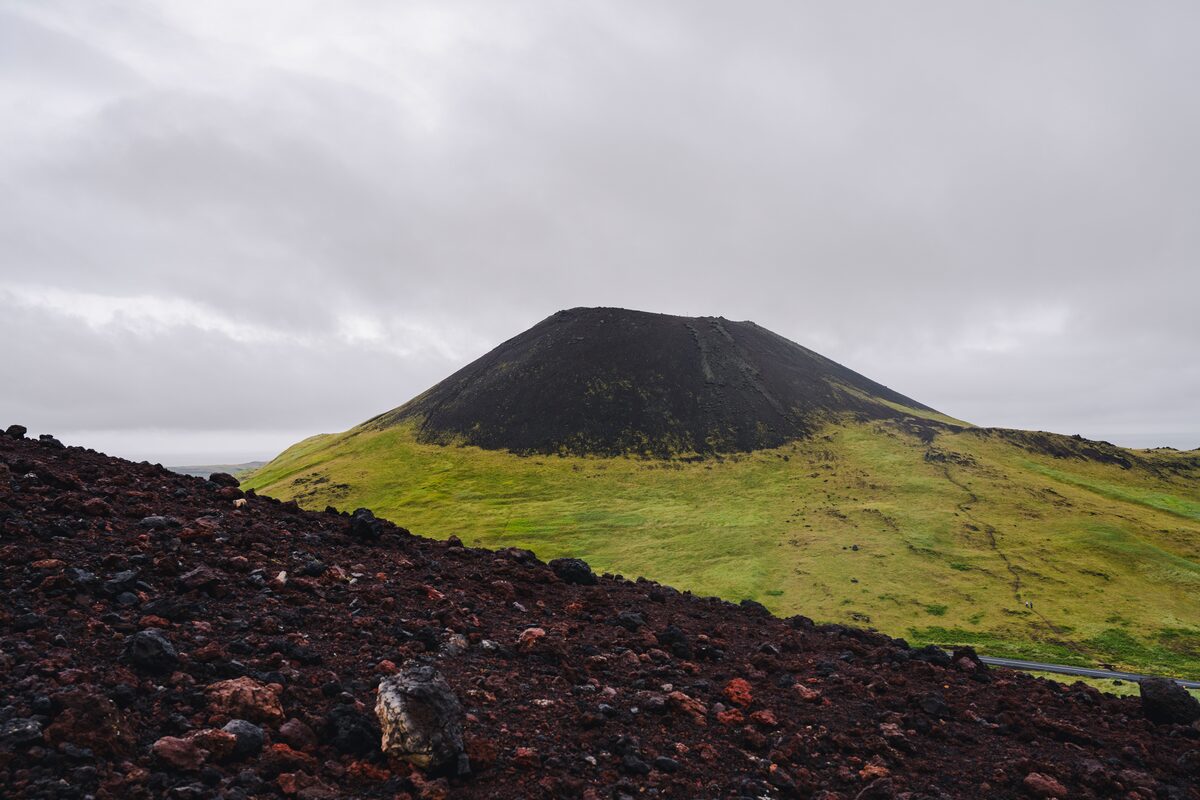 Eldfell volcano in Vestmannaeyjar islands
