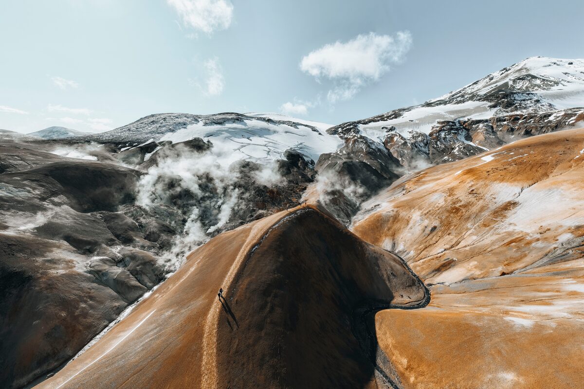 Panoramic view of Kerlingarfjoll mountains