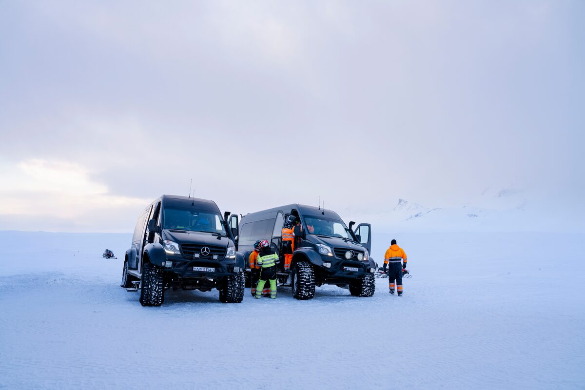 Two Black Super Jeeps