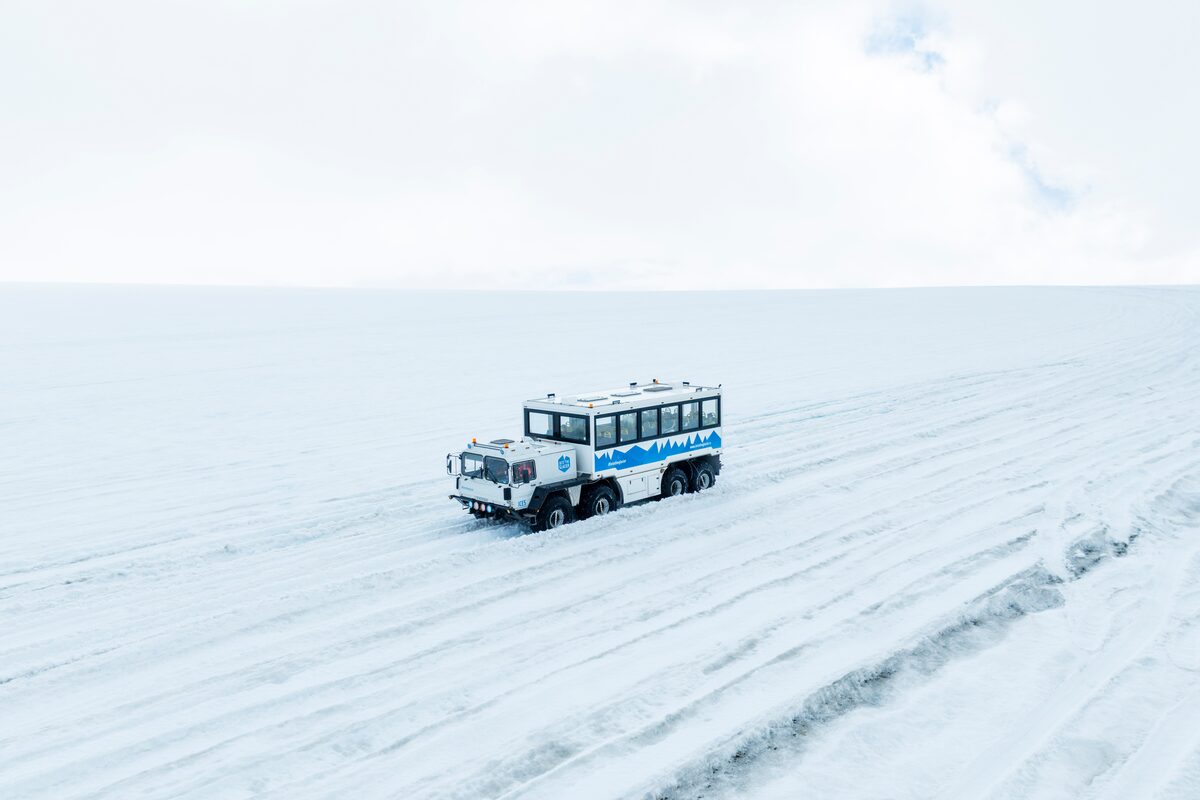 Glacier Monster Truck On A Glacier