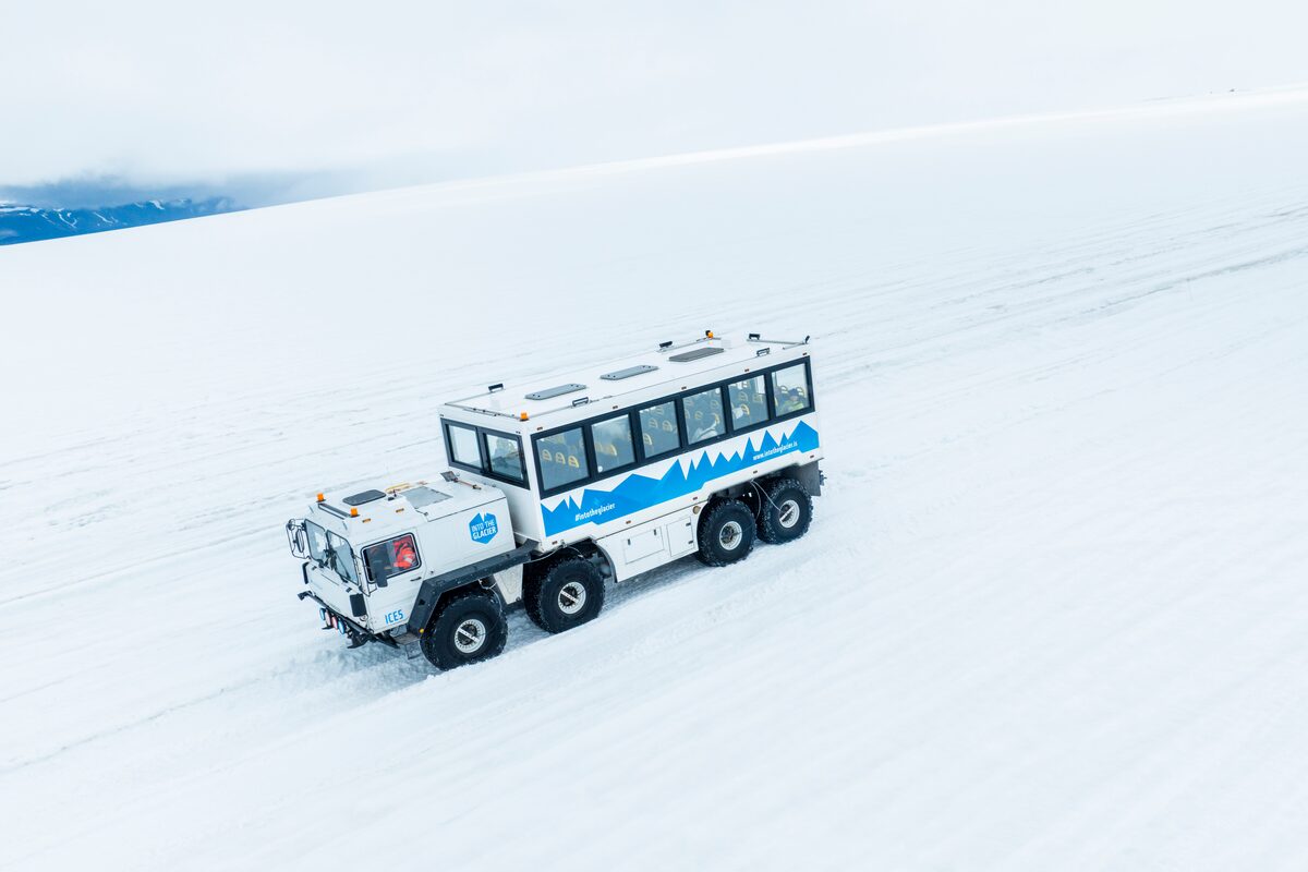 Glacier Monster Truck On The Move On Glacier