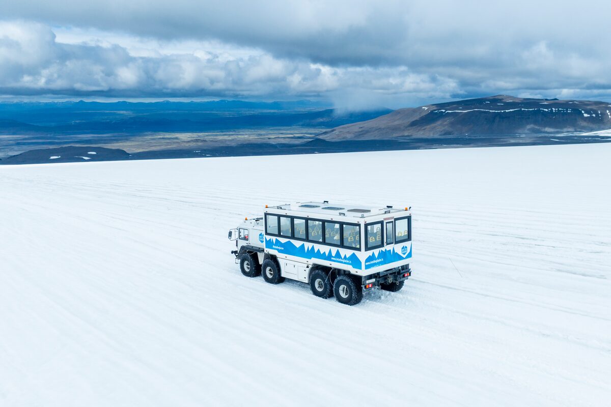 Glacier Monster Truck Photographed From Behind