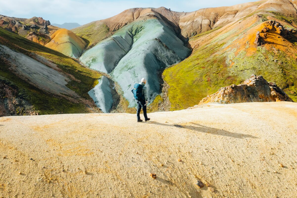 Woman Hiker Hiking Graenihryggur