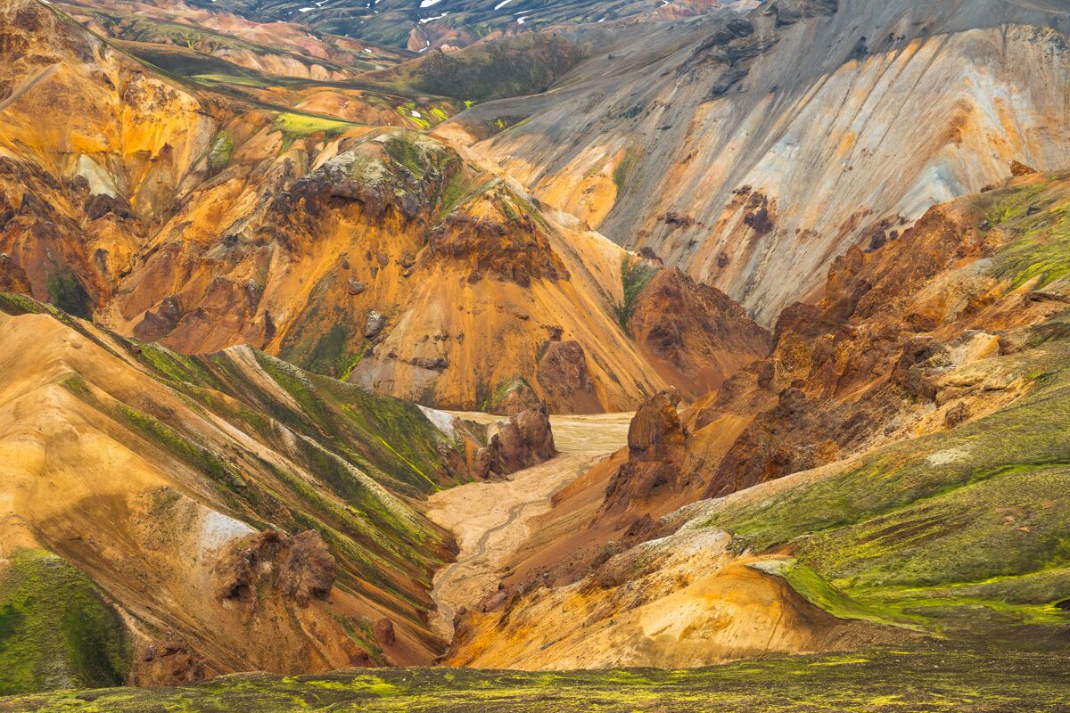 Colourful Mountains At Landmannalaugar In Highlands