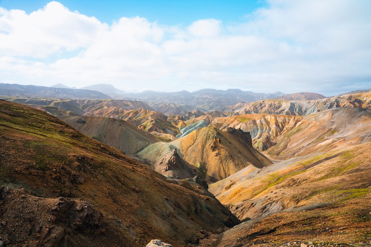 Graenihryggur In Iceland Highlands from above