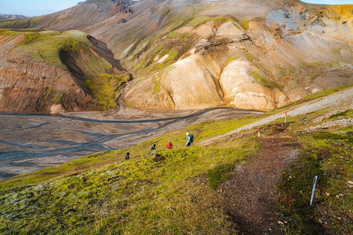 Hiking Tour At Landmannalaugar in iceland
