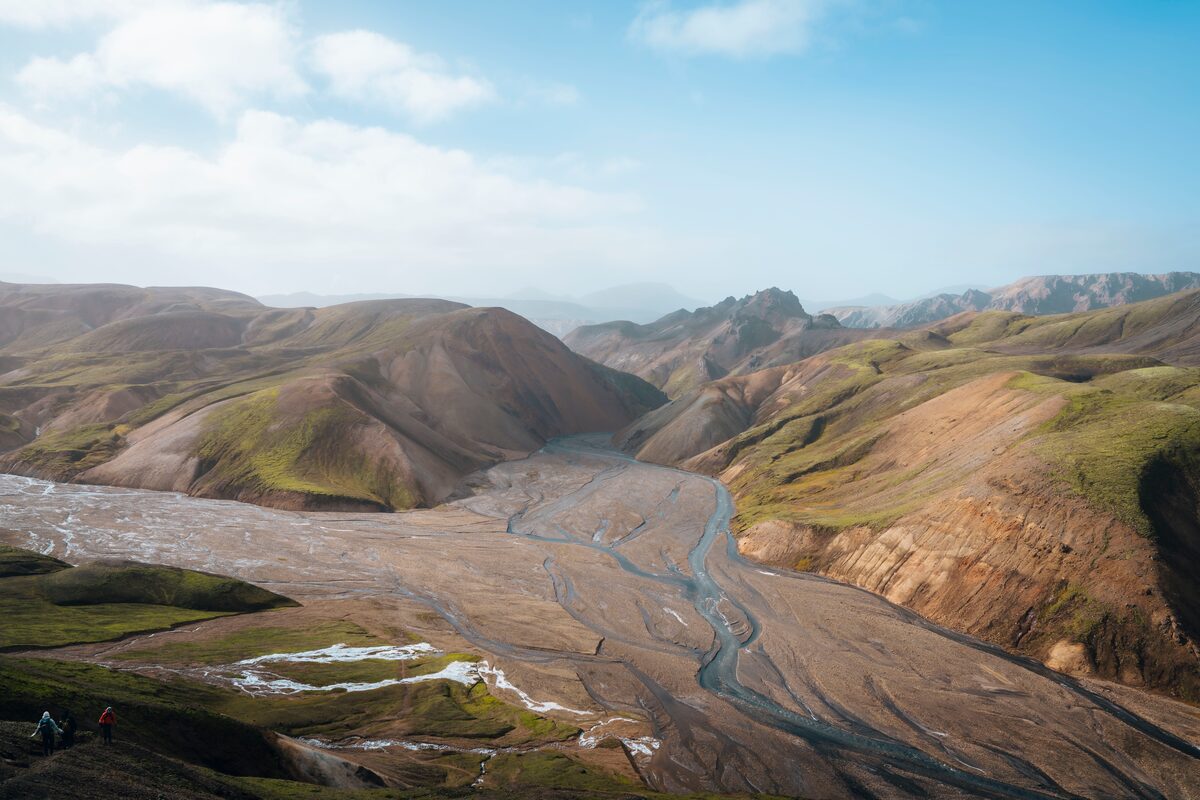 Hills At Graenihryggur Photographed From Above in iceland
