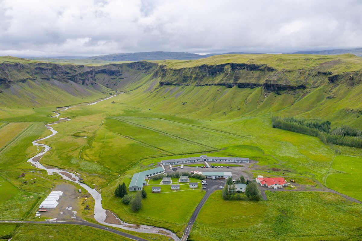 Arial View Of Hotel Geirland in iceland