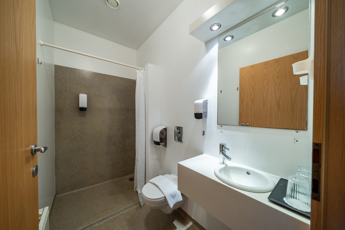 Bathroom At Hotel Geirland in iceland