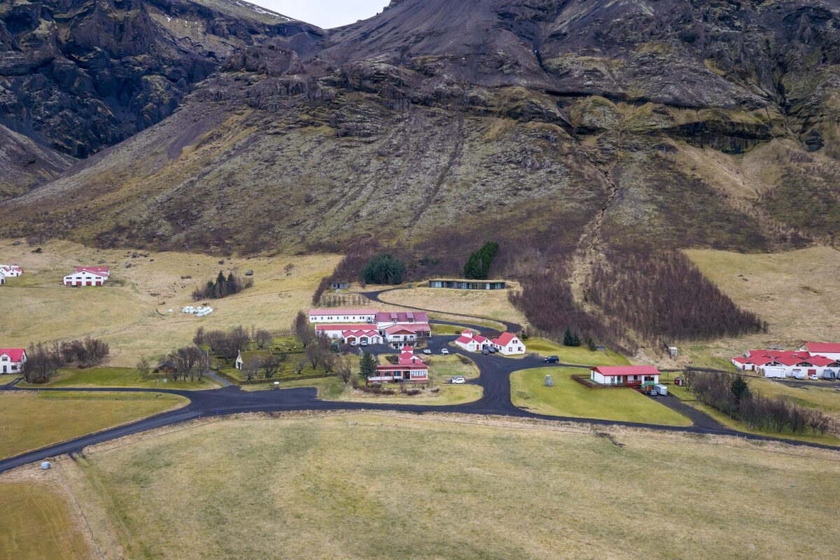 Arial View Of Hotel Hof Grounds in iceland