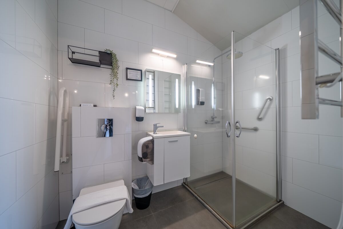 Bathroom Of A Hotel Room At Hotel Hof in iceland