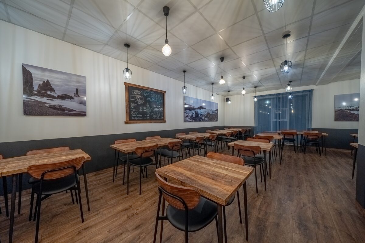 Restaurant Tables At Hotel Hof in iceland