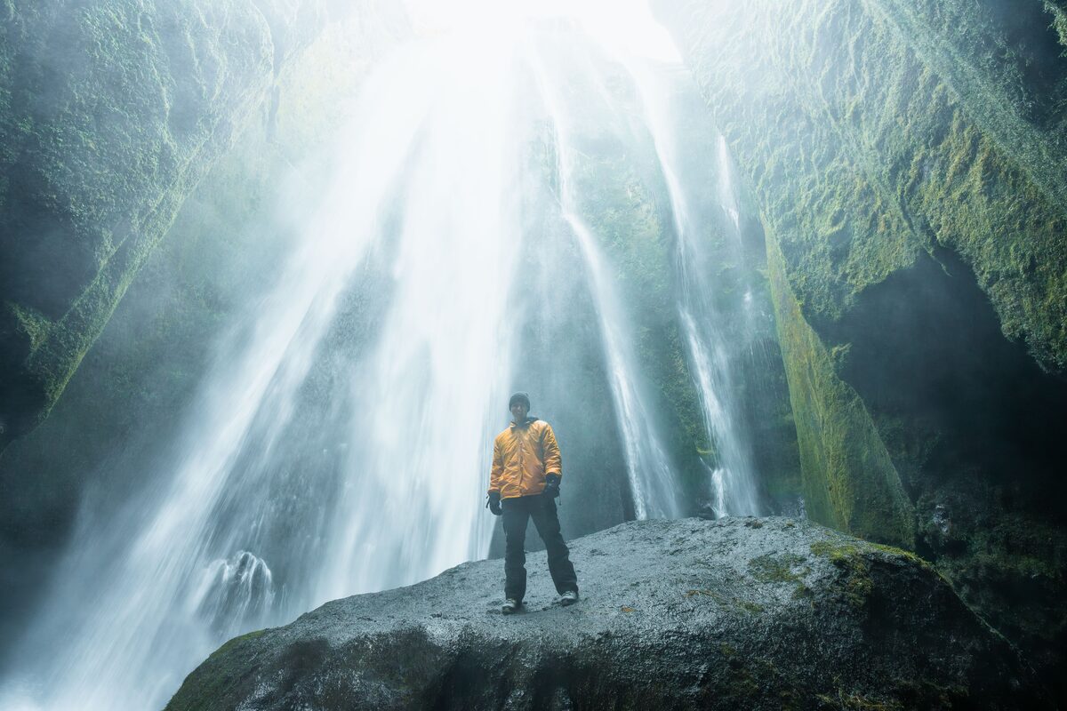 Gljúfrabúi Waterfall In Iceland south coast