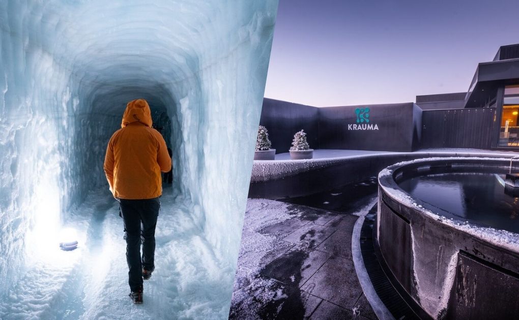 Hot & Cold: Into the Glacier & Krauma Spa Day Tour