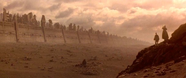 Screenshot from Judge Dredd (1995) filmed in Iceland