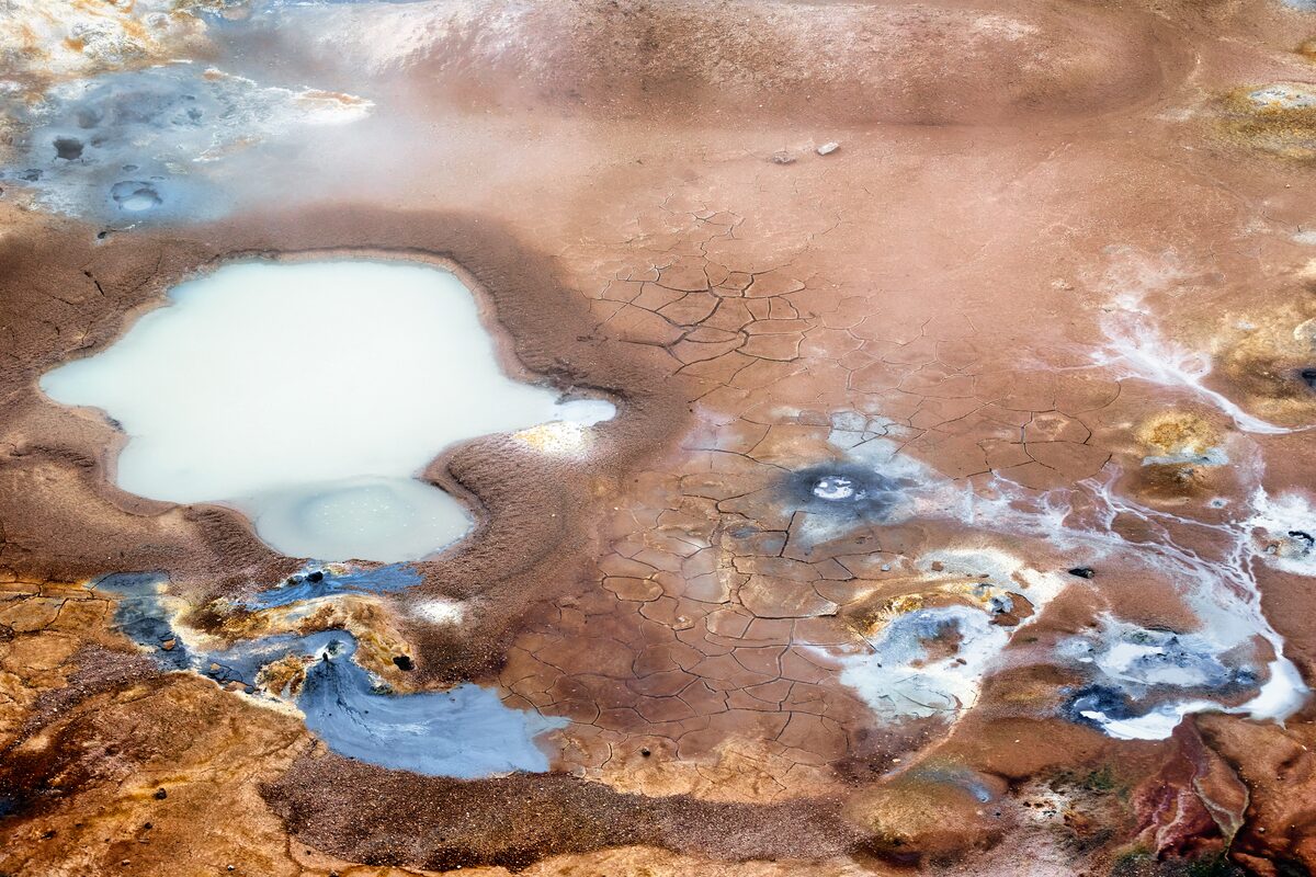 Water Pools At Namaskard in iceland