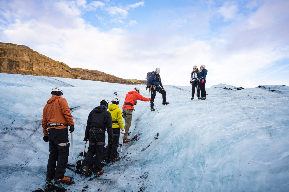 Glacier Hike In Progress in iceland