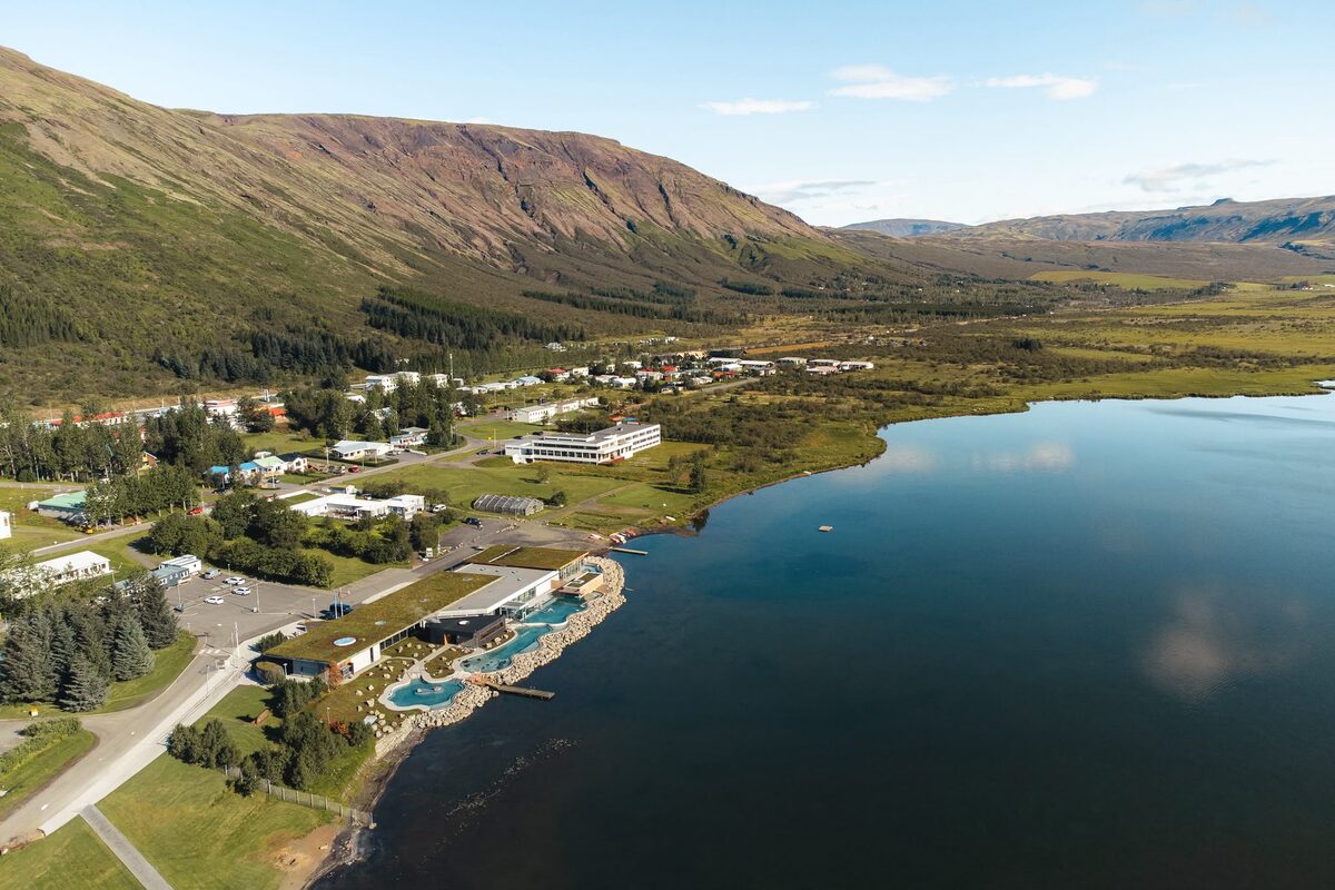 View From Above Of Laugarvatn Fontana Spa in Iceland