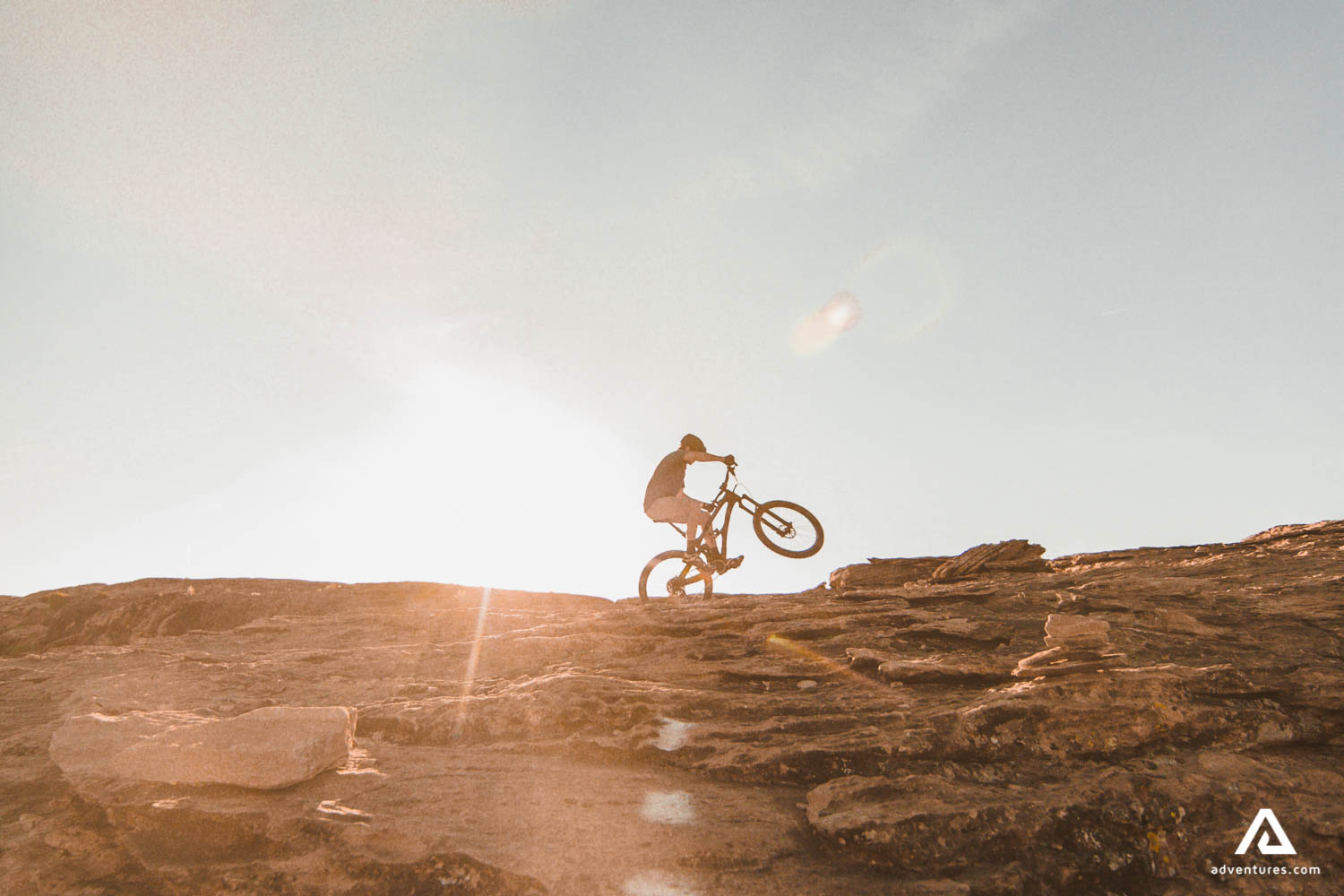 mountain biking uphill