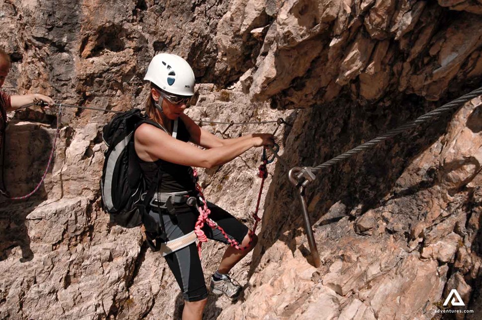 Woman mountain climber