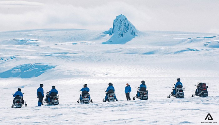 Guided snowmobile tour in Vatnajokull 