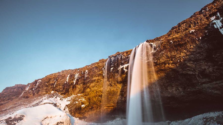 Seljalandsfoss Waterfall on South Coast