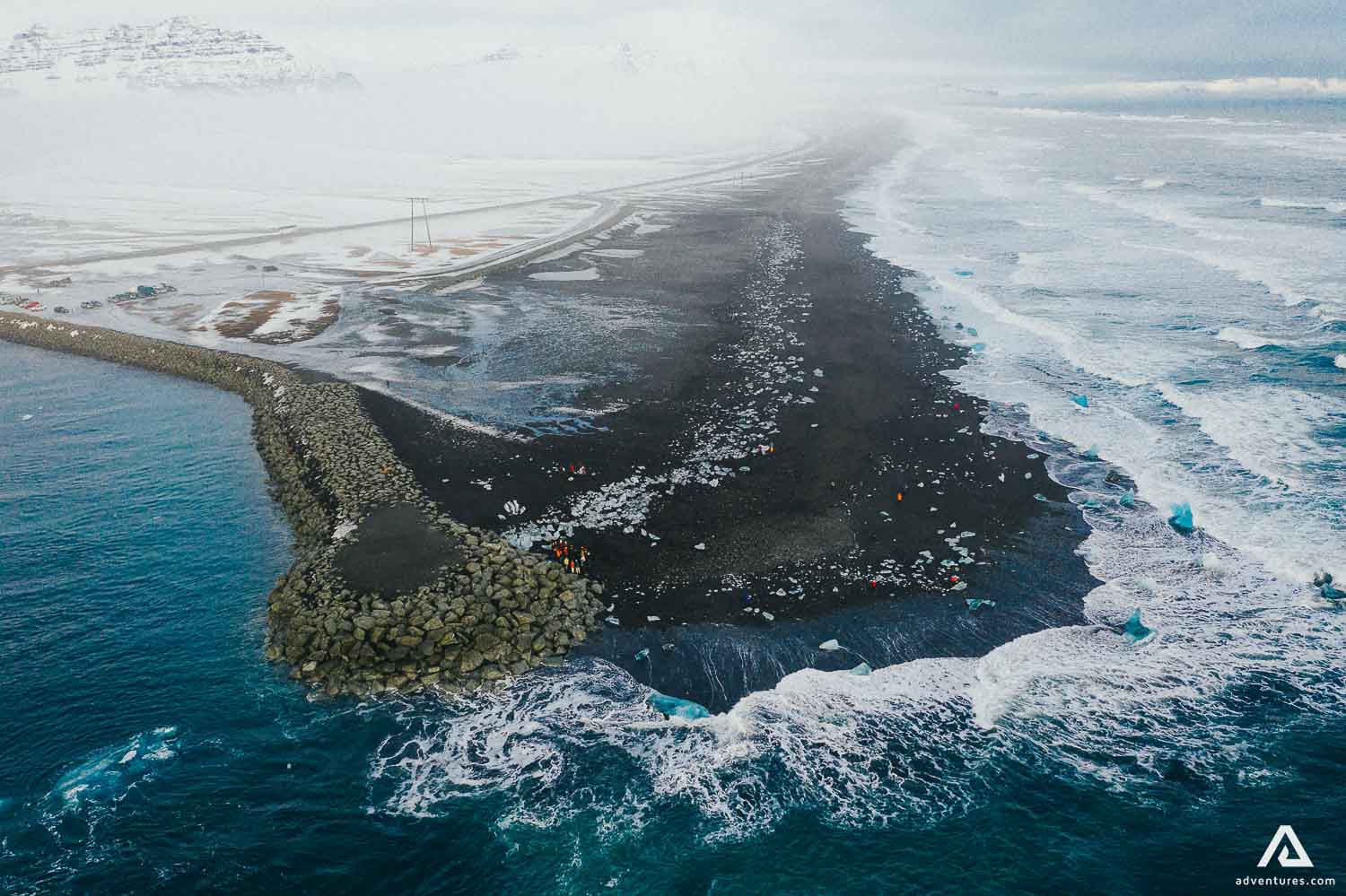 Diamond Beach aerial view