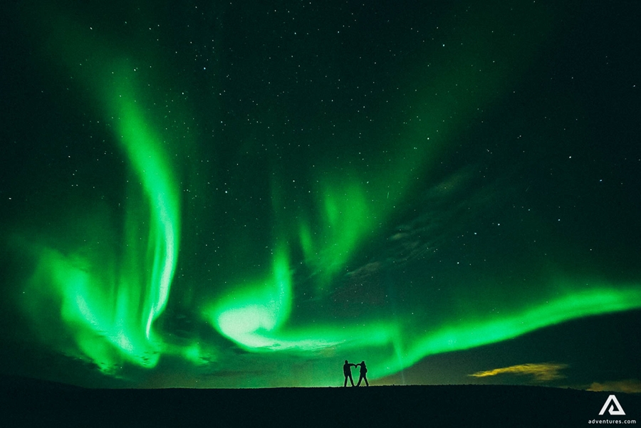 Aurora Borealis Iceland Couple