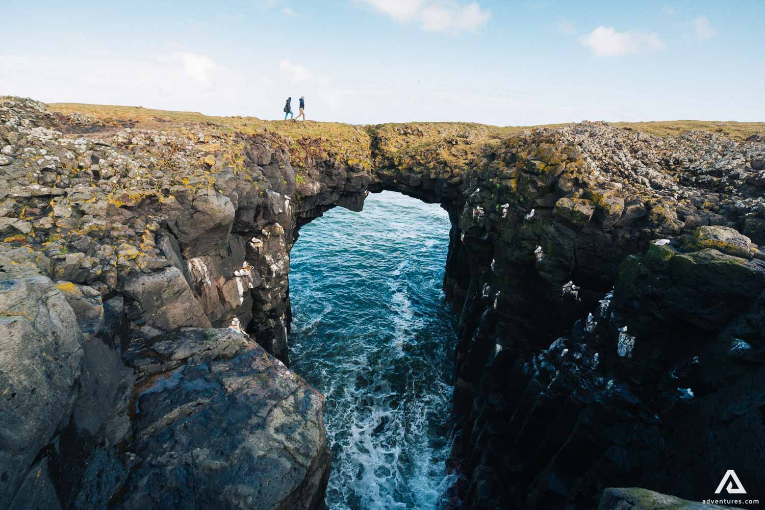 West Iceland Cliff with a hole