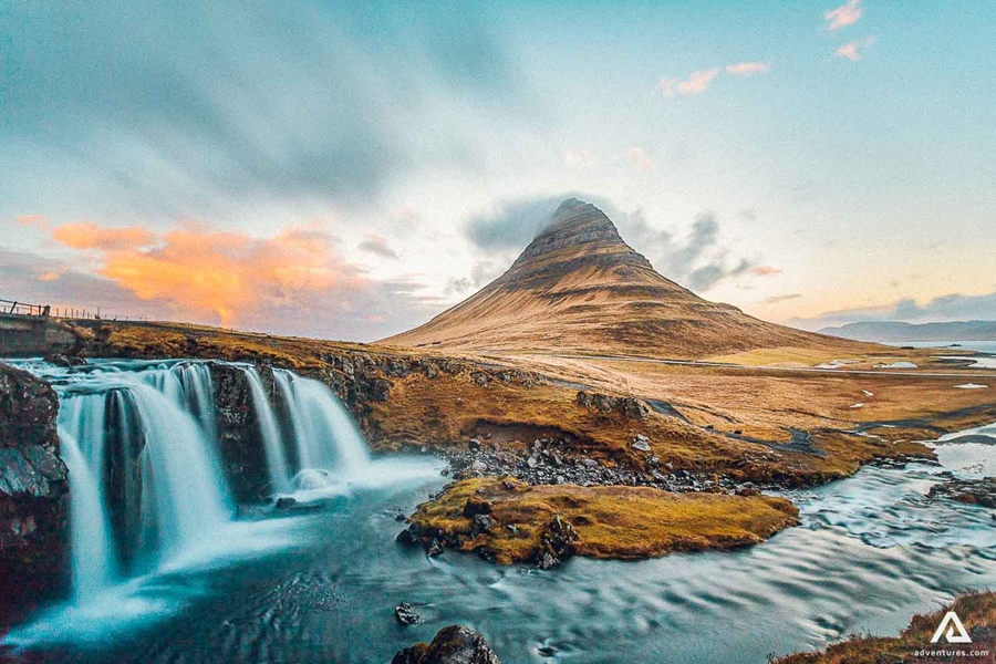 Kirkjufell mountain and waterfall