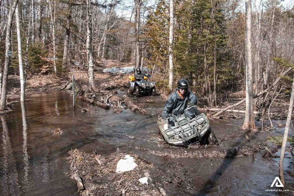 Extreme ATV mud riding