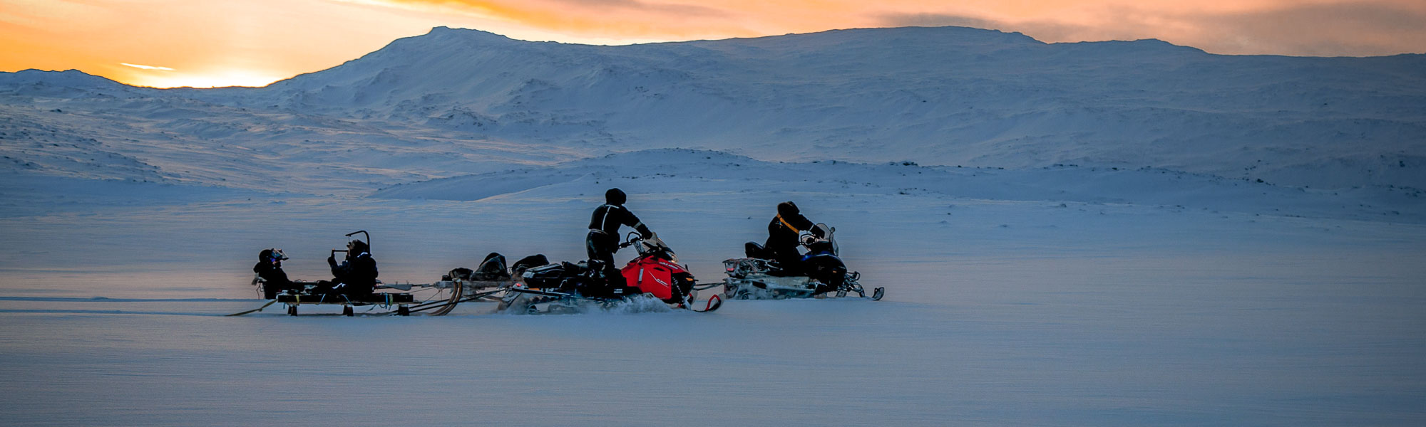 Snowmobiling In Laurentians Near Montreal