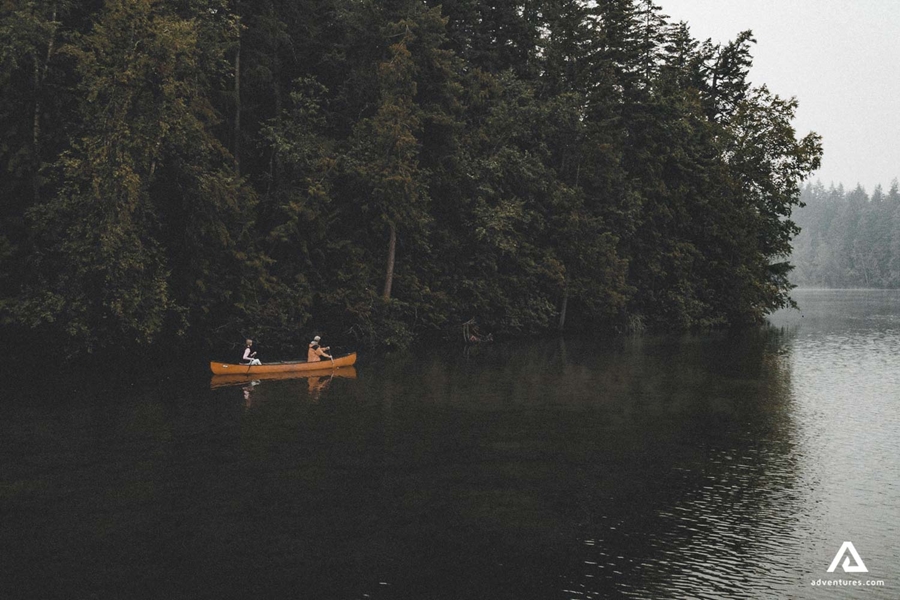 Lonely Canoe on the Lake