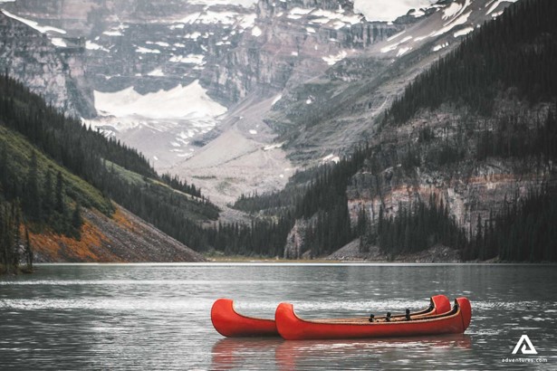 Lake canoeing in Canada