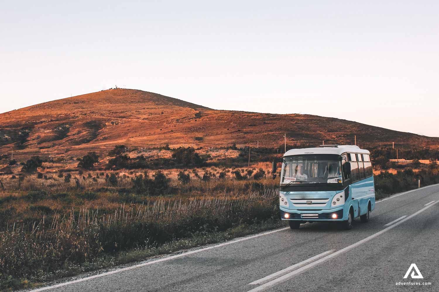 Van bus on the road in Canada