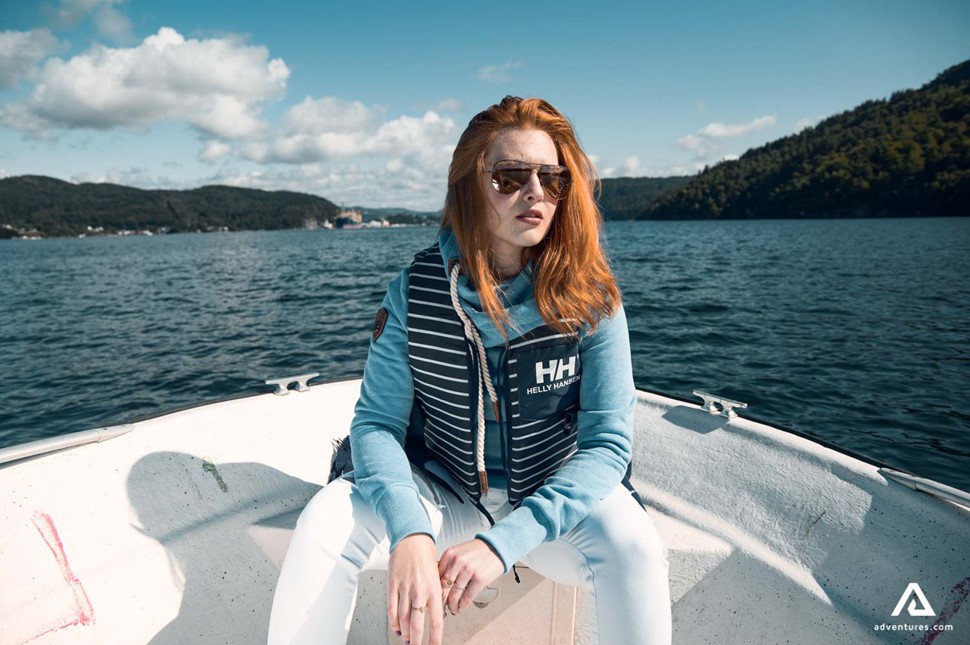 Girl on a Sailing Boat