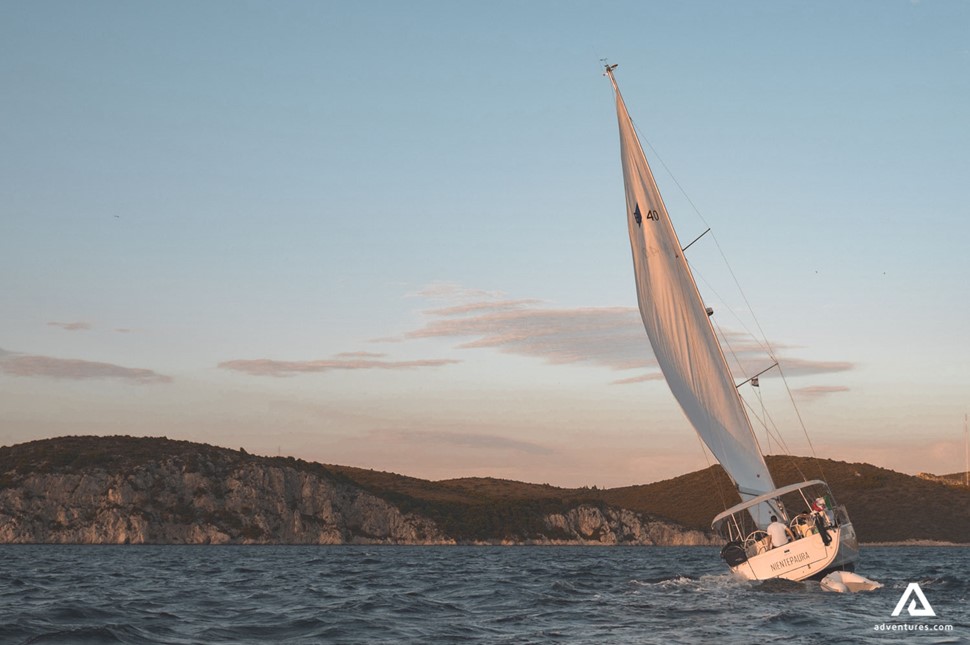 Sailing Yacht in the lake