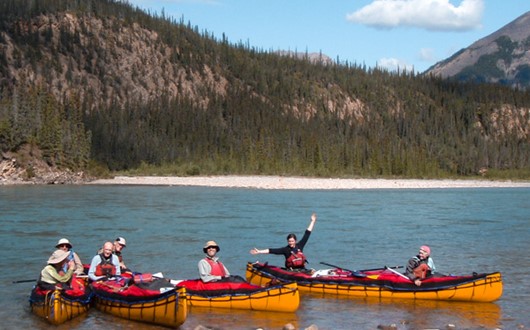 Canoe on Keele River, Northwest Territories