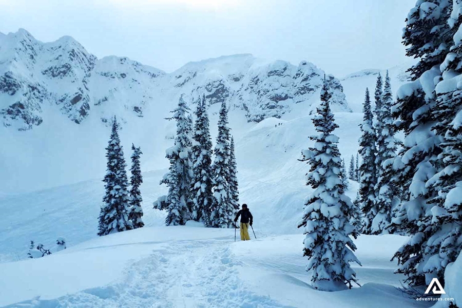skiing in canada in winter