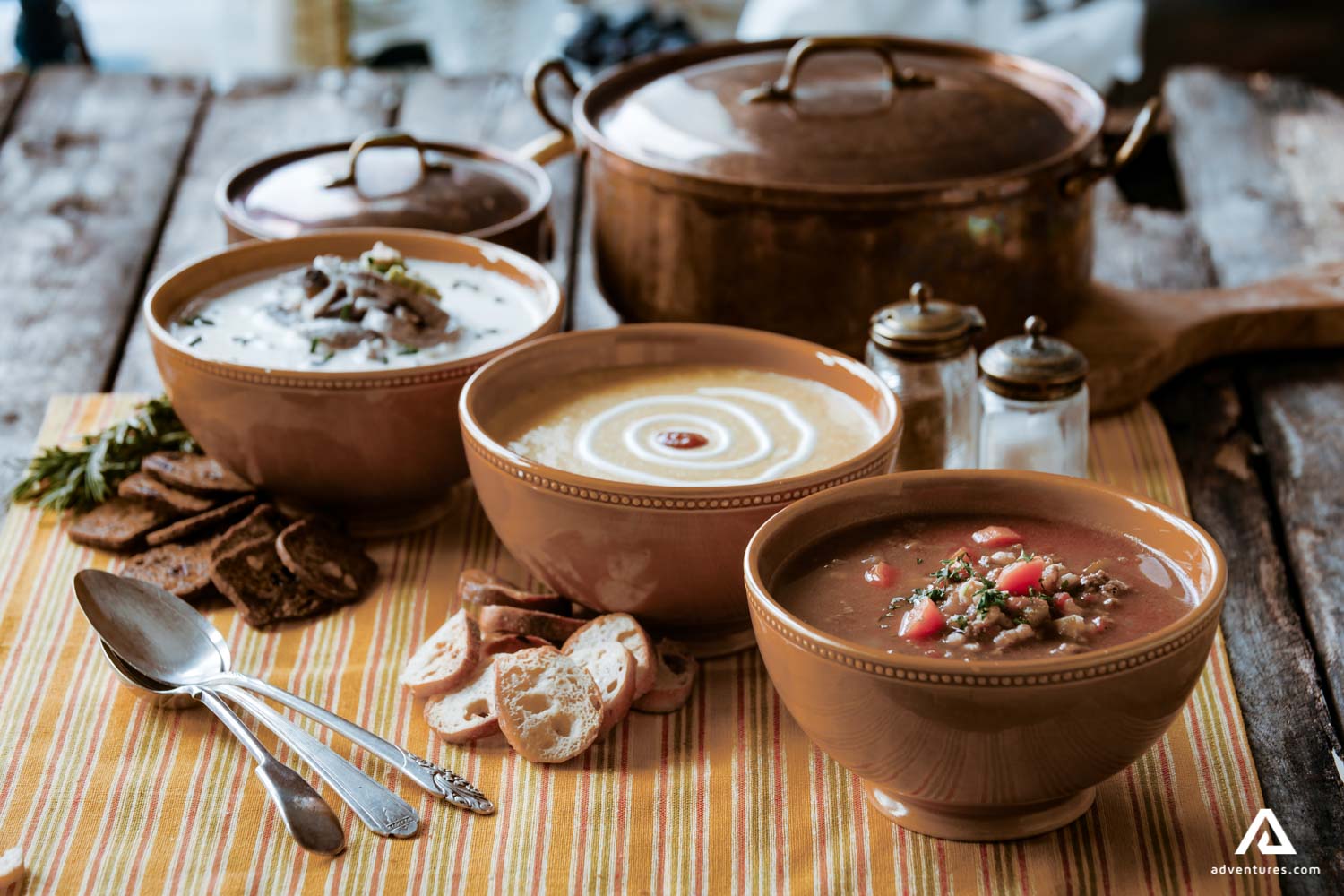 canadian local cuisine on a table