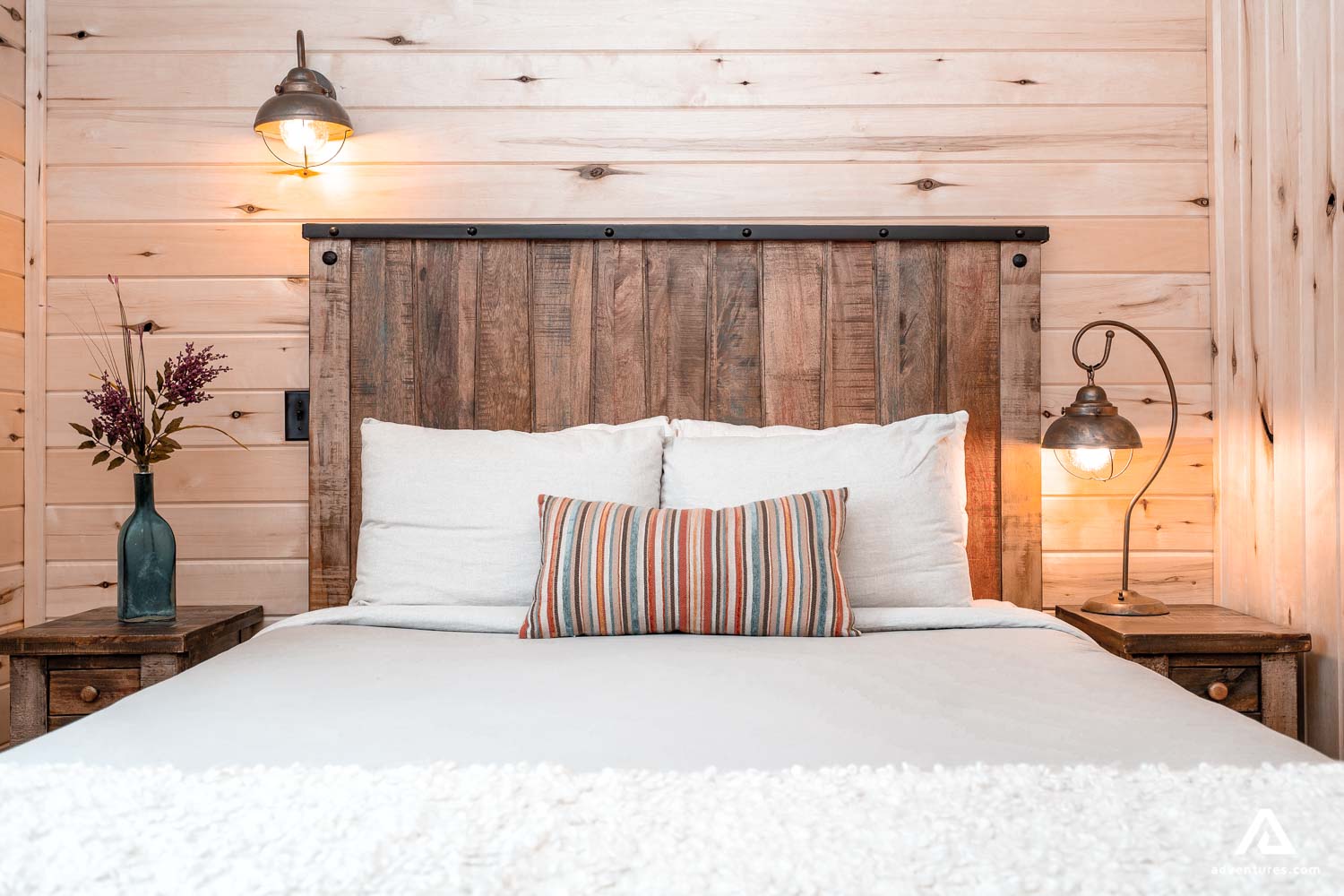 bedroom view in a lodge in canada