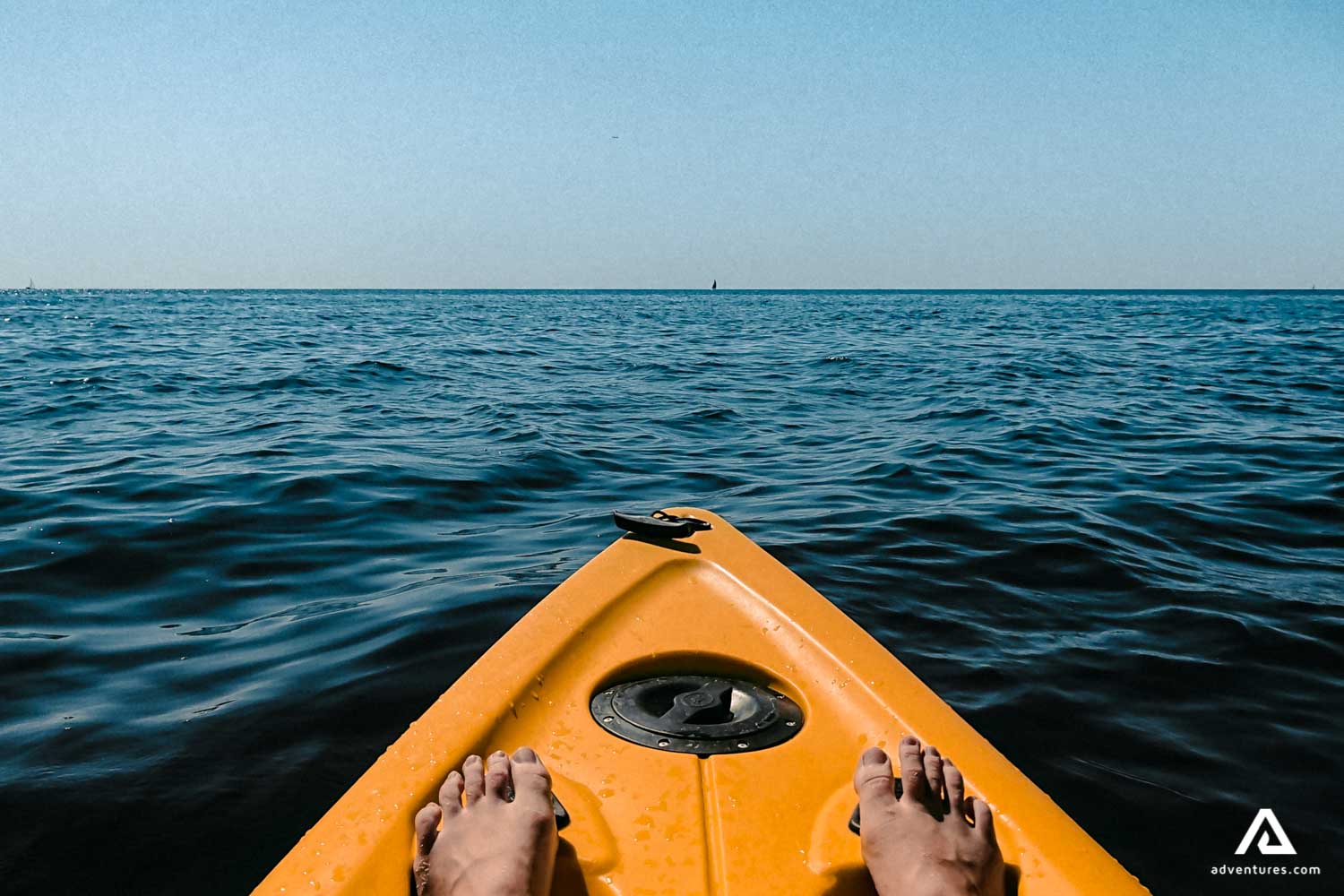 kayaking on a sunny day in canada