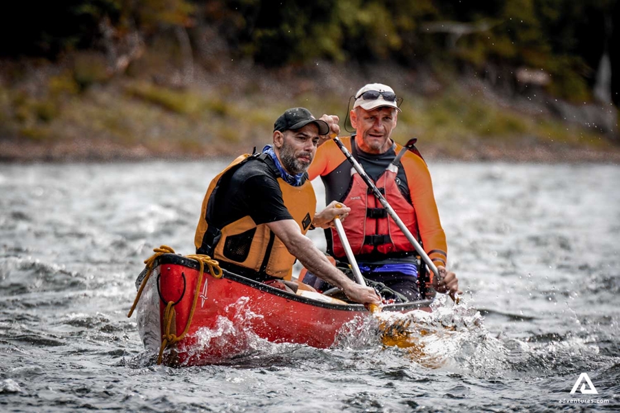 Men Canoeing in Canada