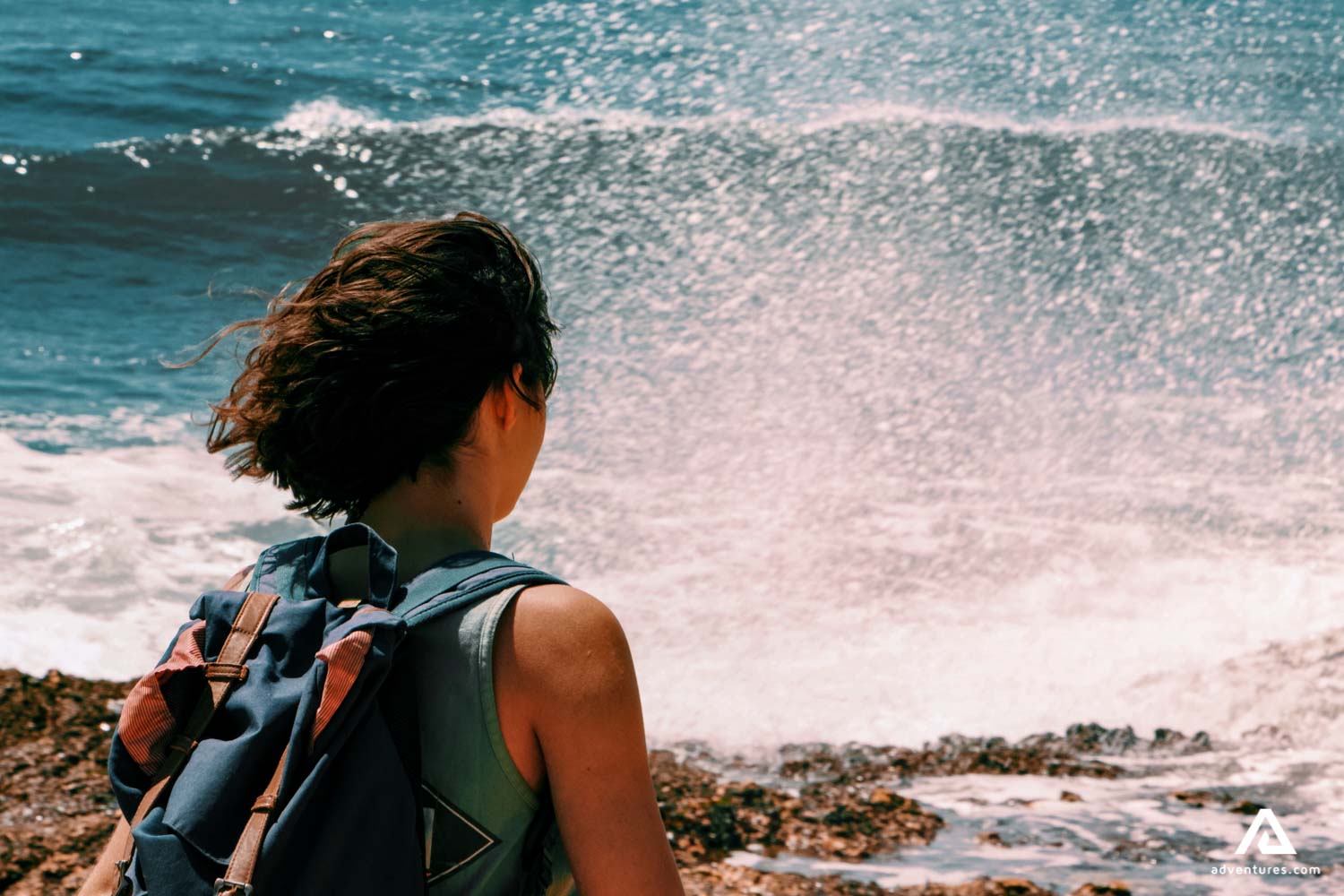 looking at crashing waves in canada
