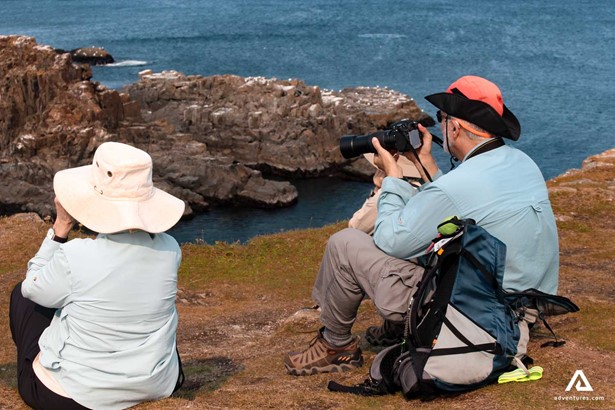 taking photos near a cliff