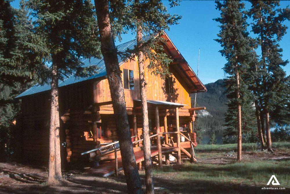 wooden lodge in yukon